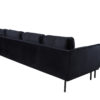 Canapé d'angle 4 places en velours noir moderne design
