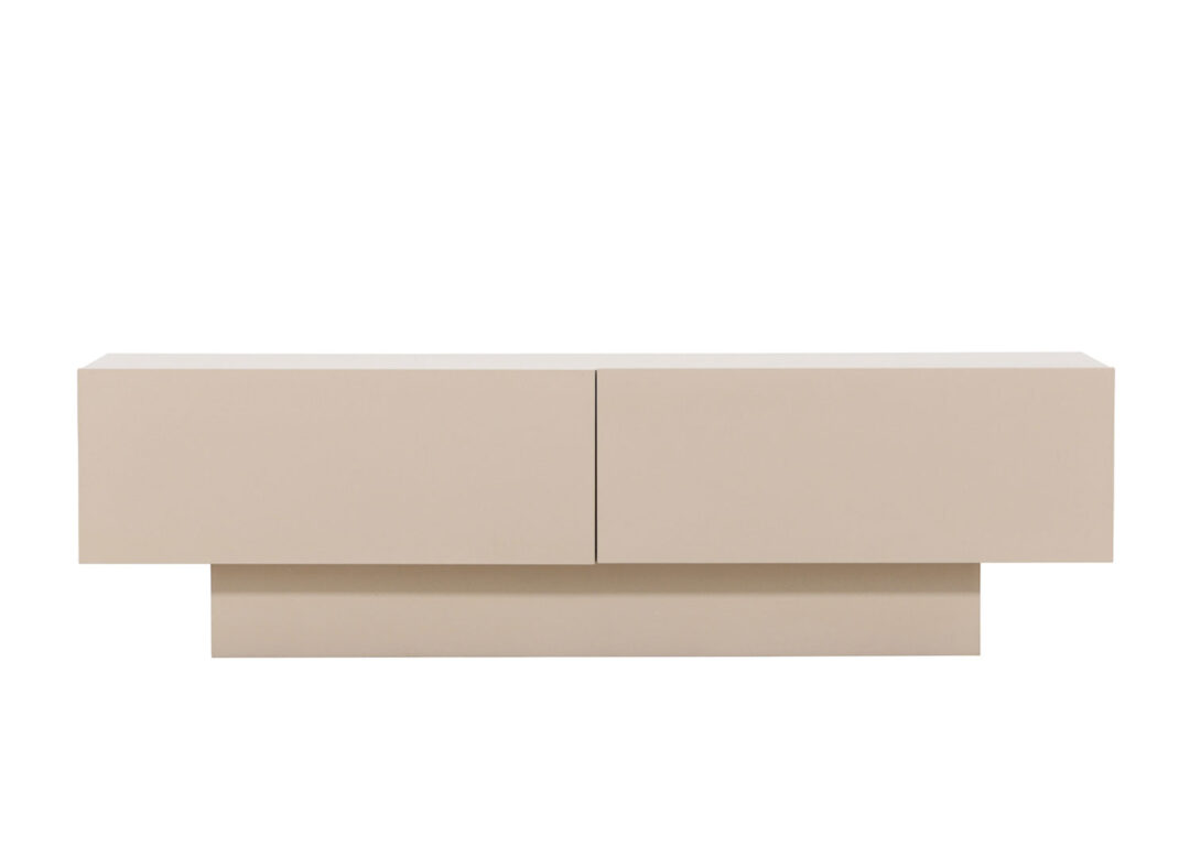 Meuble TV brun clair beige 160cm aspect nordique