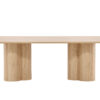 Table basse rectangulaire aspect bois blanchi moderne