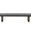Table basse rectangulaire de 140cm aspect bois moka moderne