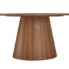 Table repas ovale de 160cm en bois aspect chêne naturel