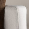 Fauteuil 1 places en tissu de lin beige de qualité design