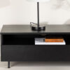 Meuble TV 2 tiroirs aspect bois noir de 180cm