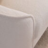 Canapé 3 places en tissu bouclé blanc design moderne