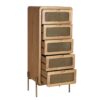 Commode 5 tiroirs en bois de pin