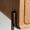 Meuble TV 4 portes bois de pin massif design naturel