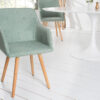 Lot 2 chaises salle à manger en tissu vert