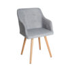 Chaise en tissu gris clair - Gris clair