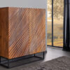 Buffet 120cm en bois de manguier strié naturel