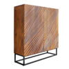 Buffet 120cm en bois de manguier strié naturel