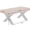Table basse 110 cm bois d'acacia massif