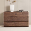 Commode 3 tiroirs bois moka moderne