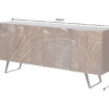 Buffet bois d'acacia foncé façades sculptées