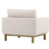 Fauteuil de salon en tissu beige