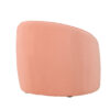 Fauteuil de salon rose pêche en tissu microfibre