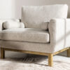 Fauteuil de salon en tissu beige