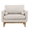 Fauteuil de salon en tissu beige