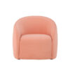 Fauteuil de salon rose pêche en tissu microfibre
