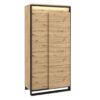Meuble de rangement double en bois et noir