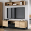 Meuble tv bois et noir