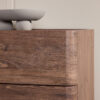 Commode 3 tiroirs bois moka moderne