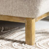 Fauteuil de salon en tissu beige