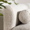 Fauteuil de salon en tissu beige