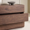 Commode 3 tiroirs bois moka moderne