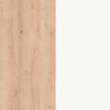 Lit 2 places adulte en bois et blanc avec chevets et bandeau led
