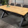 Table de repas extensible rectangulaire aspect bois