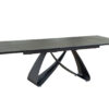 Table extensible noir rouille jusqu'à 260 cm