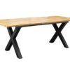 Table de repas extensible rectangulaire aspect bois
