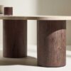 Piétement bois de la table basse
