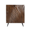 Buffet 120cm de haut en bois d'acacia massif sculpté en façade