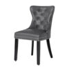 Chaises baroques en simili cuir gris