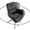 Chaise de salle à manger rotative 360°