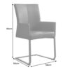 Dimensions de la chaise de séjour avec accoudoirs