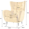Dimensions du fauteuil oreilles
