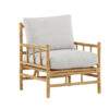 Fauteuil de jardin en bambou et rotin avec coussins