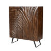 Buffet 120cm de haut en bois d'acacia massif sculpté en façade