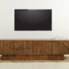 Meuble tv 200 cm en bois de manguier massif marron
