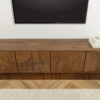 Meuble tv 200 cm en bois de manguier massif marron