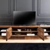 Meuble TV 200cm en bois de manguier sculpté décor 3d