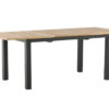 Table de jardin extensible en bois de teck et métal noir