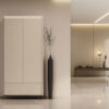 Armoire d'entrée beige avec led