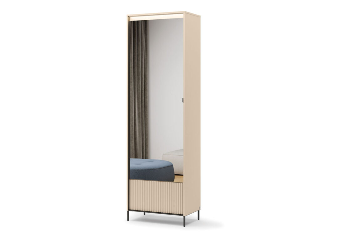 Armoire d'entrée beige avec led