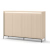 Buffet 4 portes beige avec led