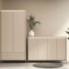 Ensemble de meubles de rangement beige