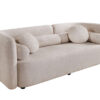 Canapé moderne 3 places en tissu bouclé beige
