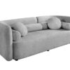 Canapé 3 places en tissu bouclé gris 200cm